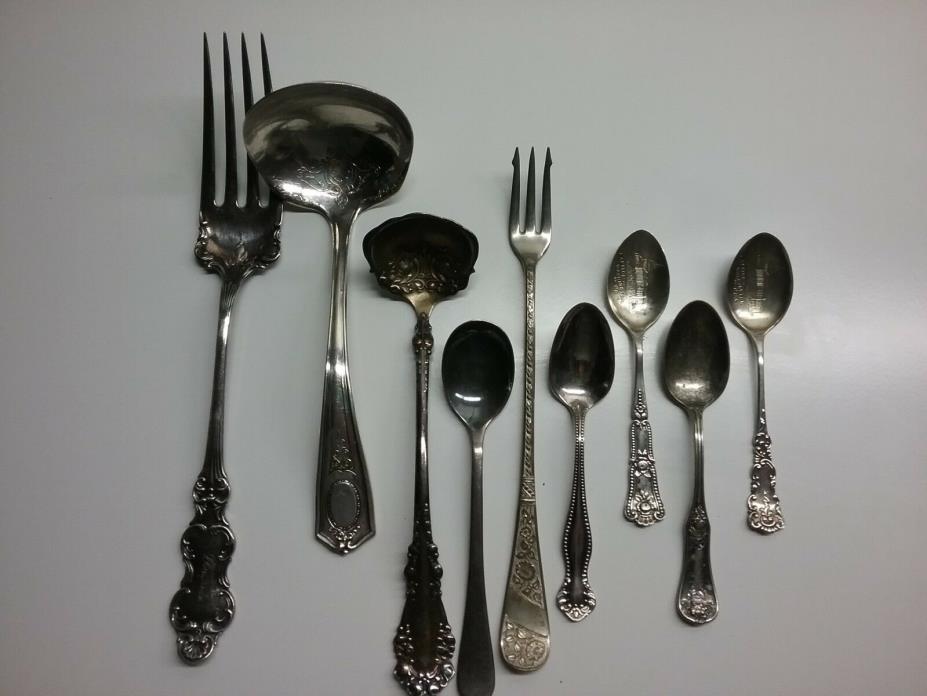 Lot of vintage Forks and spoons, Silver and silver plate