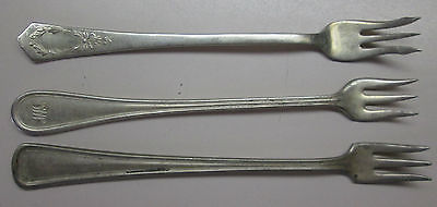 Mixed Lot of 3 Silver-plate Forks Yourex Associated, International, National