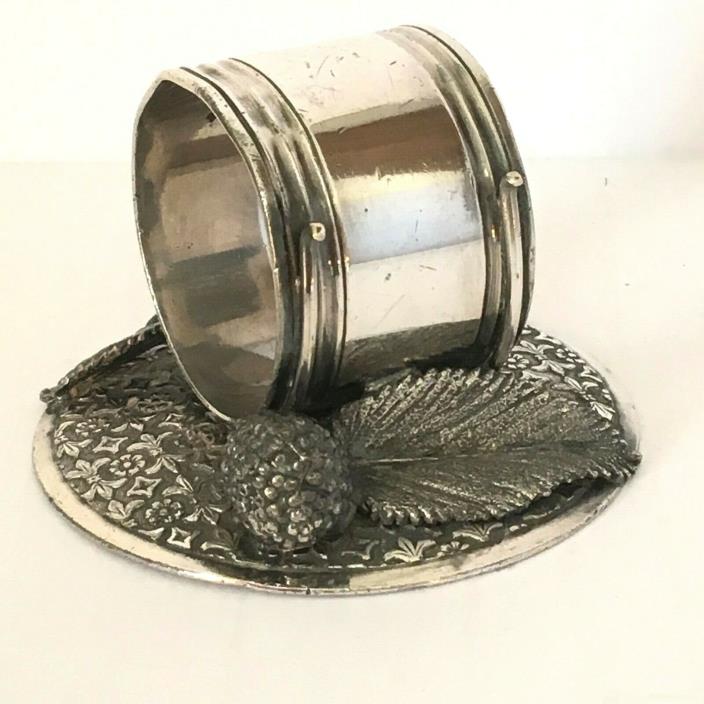 Antique Silver Plate Decorative Napkin Ring