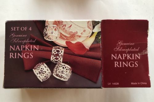 silver plated napkin rings