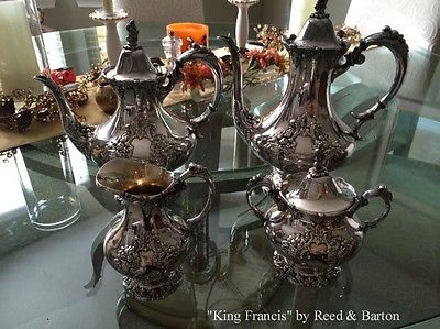 King Francis by Reed & Barton Silverplated 5 piece Coffee & Tea Service