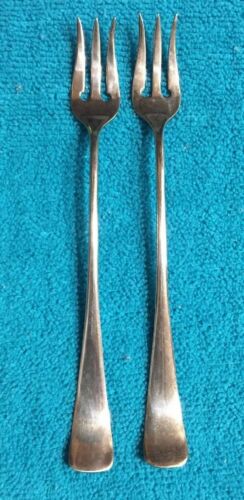Two Antique N.E. PLATE CO. Silver Plate Seafood Forks  6”