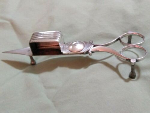 Antique Silver Plated Wick Trimmer French Marks