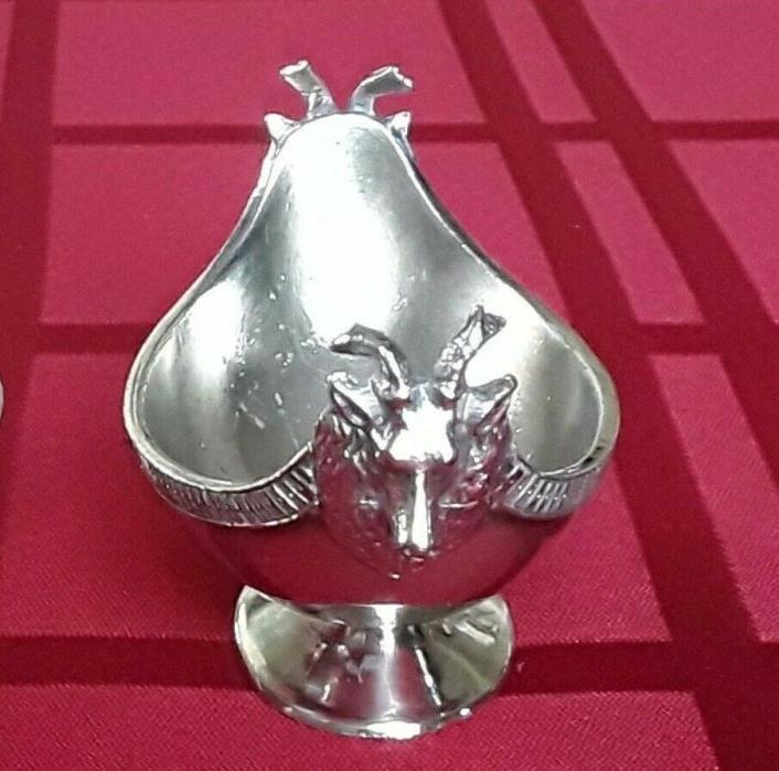 Silver Plate STAG SALT CELLAR Wilcox Silver P Co 1579 = 23rd Anniversary Gift