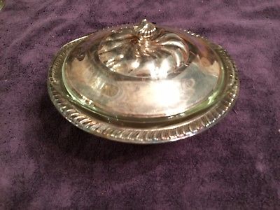 Casserole Dish - Silver-plated with 8