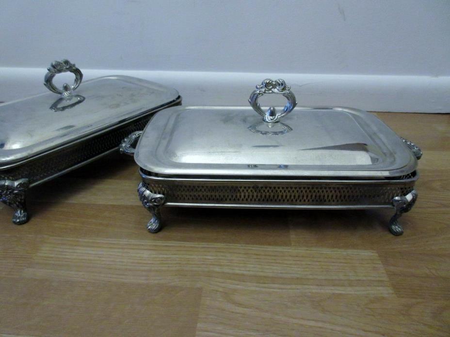 Pair of Vintage Sterling Silver Plated 13