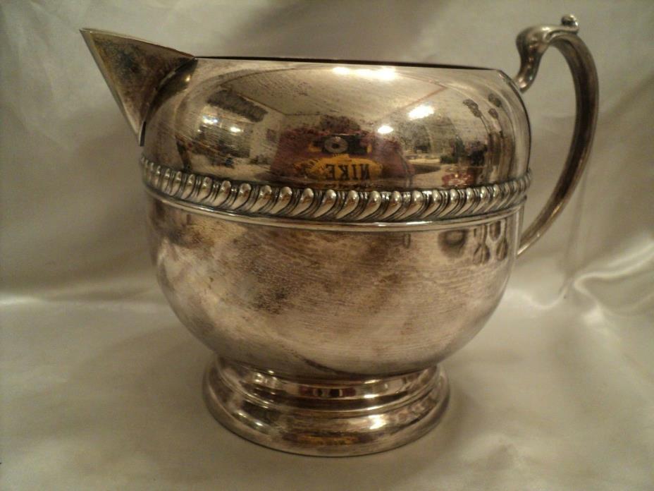 Silver Plated Water Pitcher by Crosby Engraved on Bottom