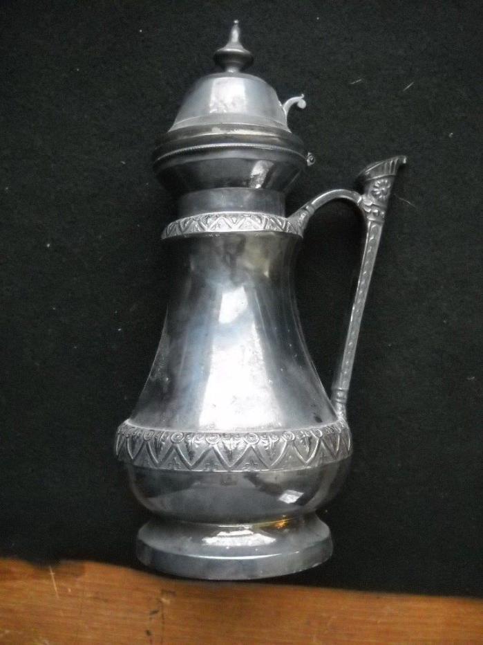 ANTIQUE ROCKFORD SILVER PLATE CO. SYRUP JUG/CONTAINER OR CREAMER~Quadruple 1301