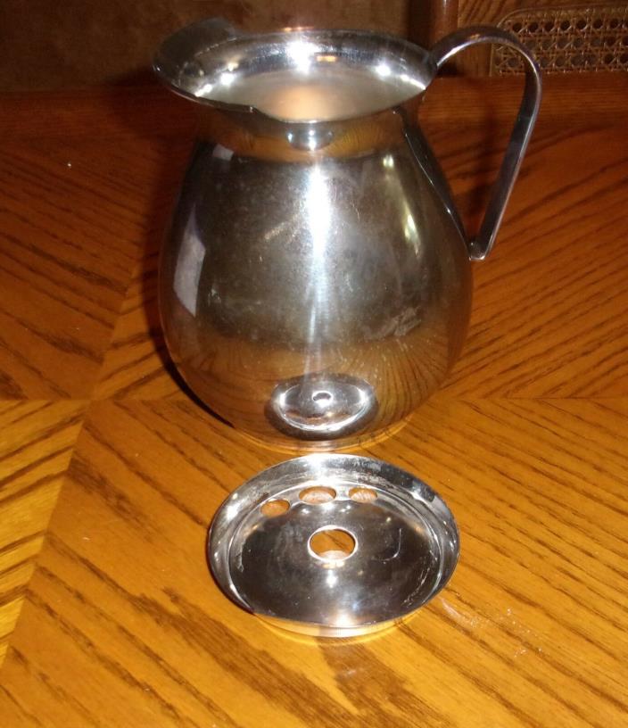 VINTAGE EL (ITALY), SILVER-PLATED  COCKTAIL PITCHER WITH STRAINER