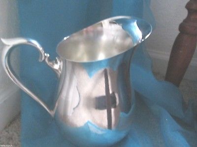 F B ROGER SILVER PLATE WATER TEA PITCHER WITH ICE LIP NICE CONDITION LOT # V