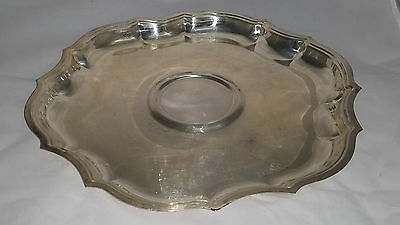 Vintage Silverplate 25th Anniversary 13 Inch Engraved Tray 1942-1967