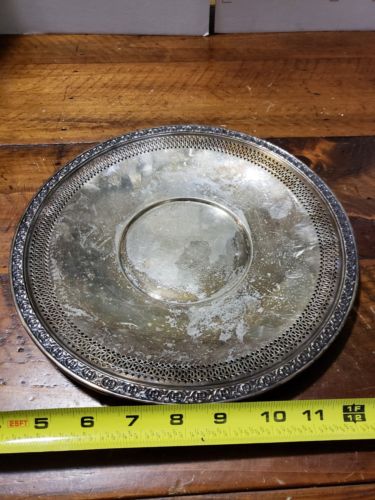 Silverplate Reed & Barton #1702 Silver Plated Pierced Reticulated, 10 1/2