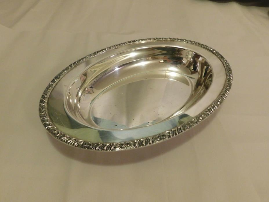 Vintage Henley Oneida Community Silver-Plated Oval Platter Design 12