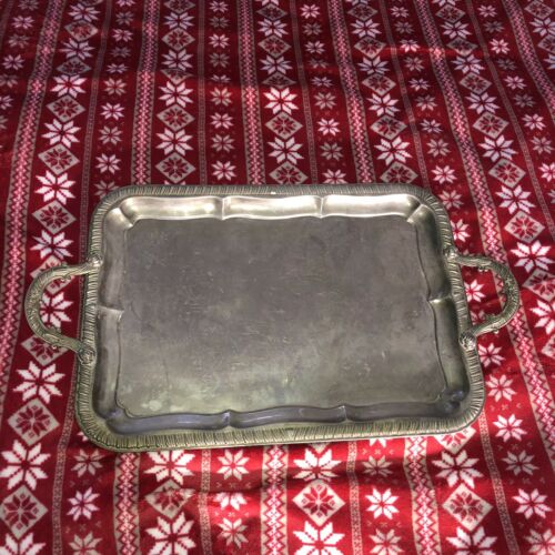 Tarnished Silver Plated Serving Tray