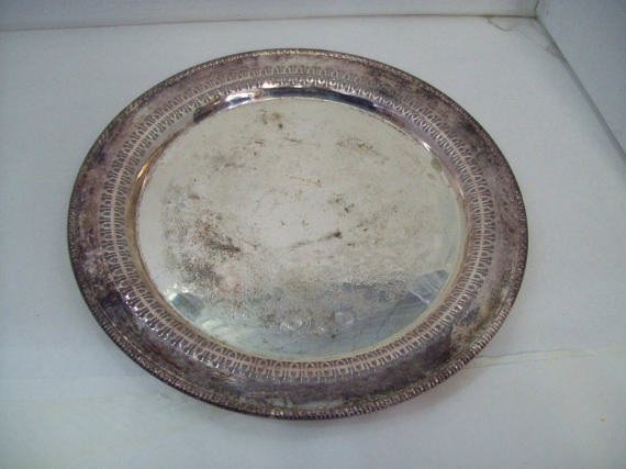 Vintage Gallery Tray Silver Plate 12