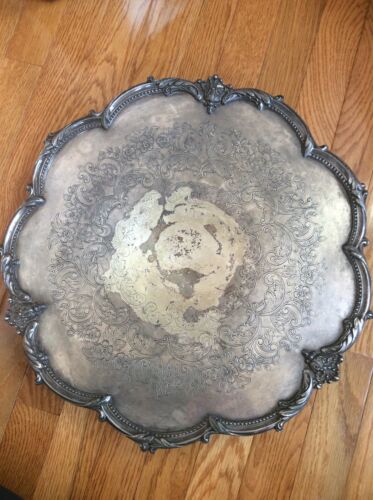 VINTAGE SILVER PLATED LAZY SUSAN