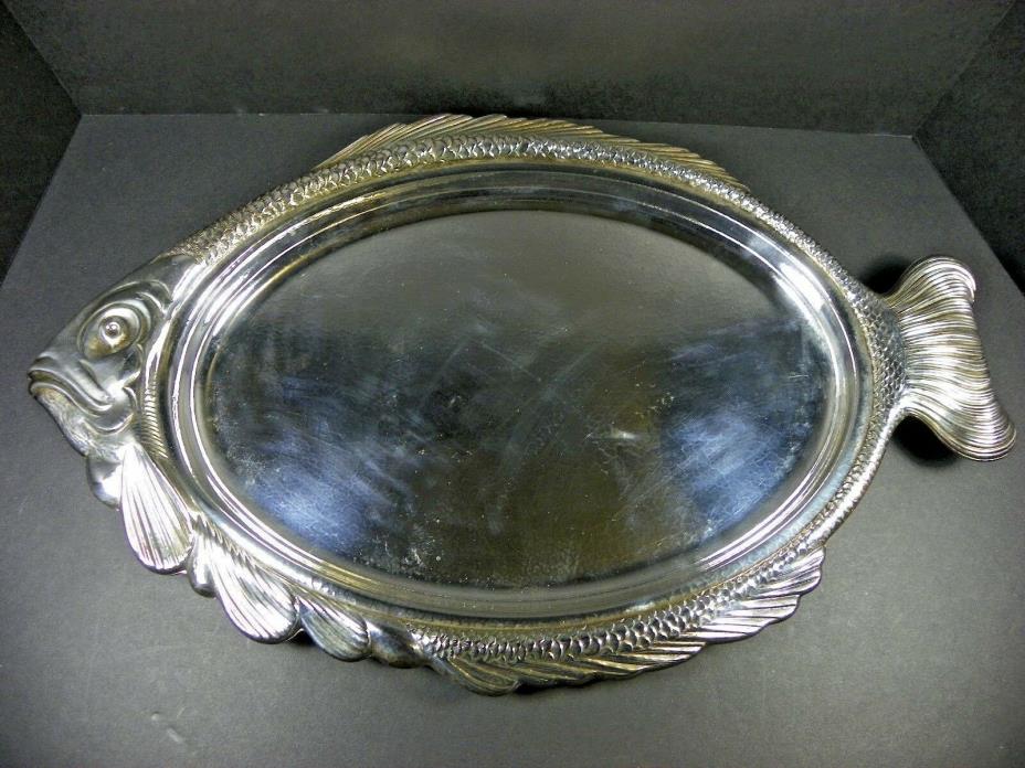 Vintage Silver Plated Fish Platter Tray by Wm A Rogers