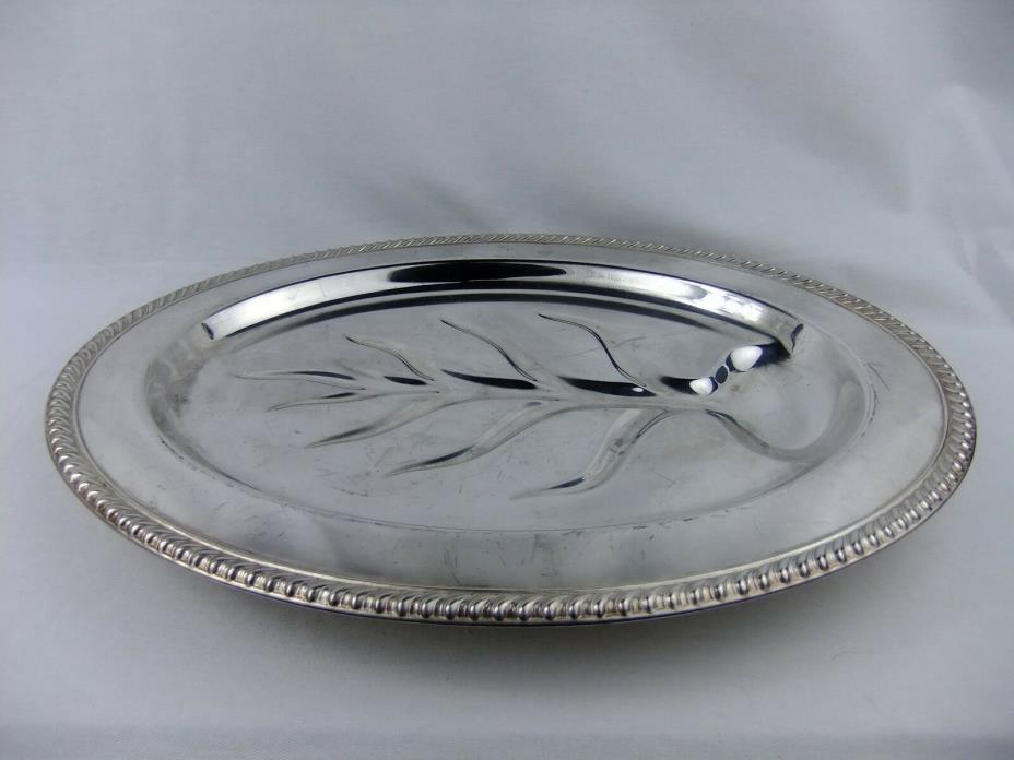 Vintage Wm Rogers Silver Plated Meat Platter