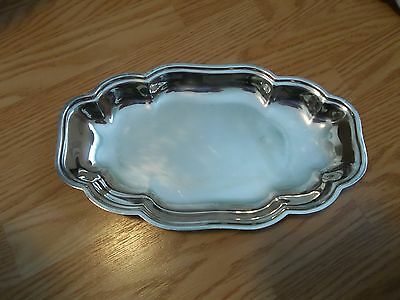 Vintage Silverplate Oval Footed Serving Dish Tray