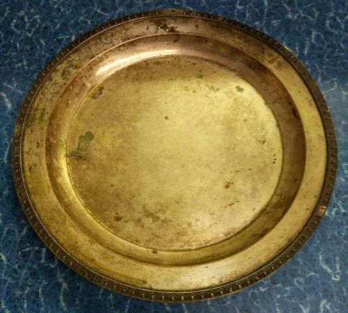 Vintage F. B. R. Silver Plated Copper Serving Tray 12.5