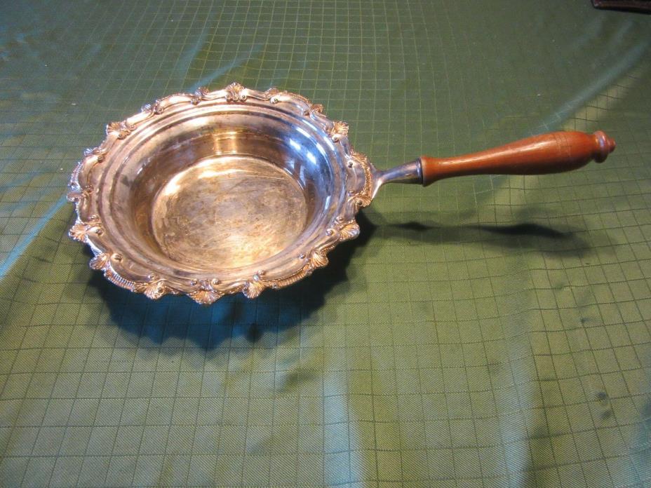 Vintage W SB Silver Plated Offering Plate? With Wood Handle