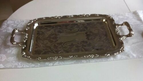 Old English Reproductions Silver Plated Serving Square Tray