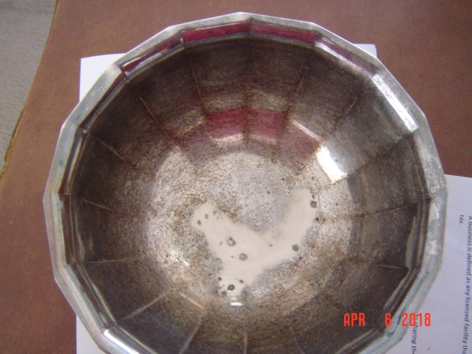 Vintage Gorham Heritage Silver Platter, Scalloped Bowl
