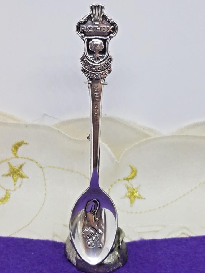 VINTAGE COLLECTOR ROLEX BUCHERER WATCHES  LUCERNE SOUVENIR SPOON