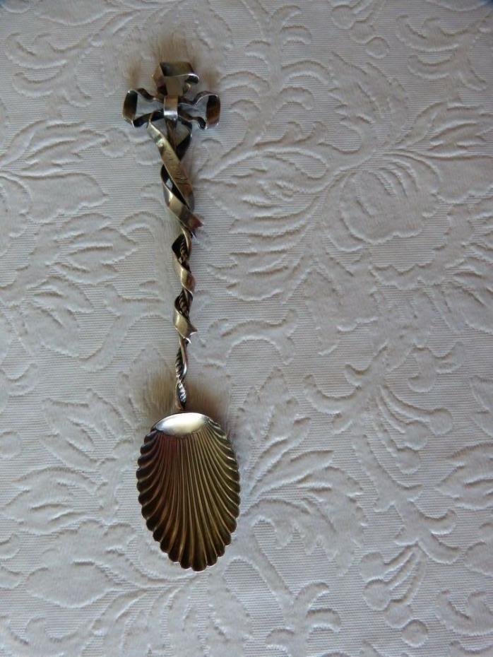 Antique Silverplate Spoon Scallop Collector Tie Silver Plate Signed Marie