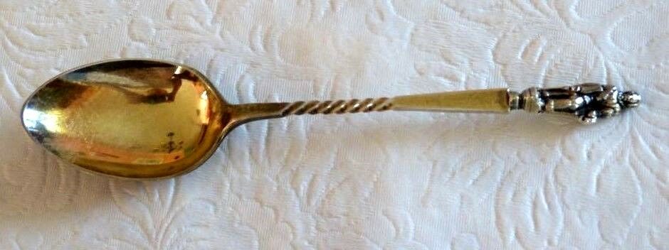 Antique James Dixon & Sons Silverplate Spoon Gold Washed King Arthur Collector