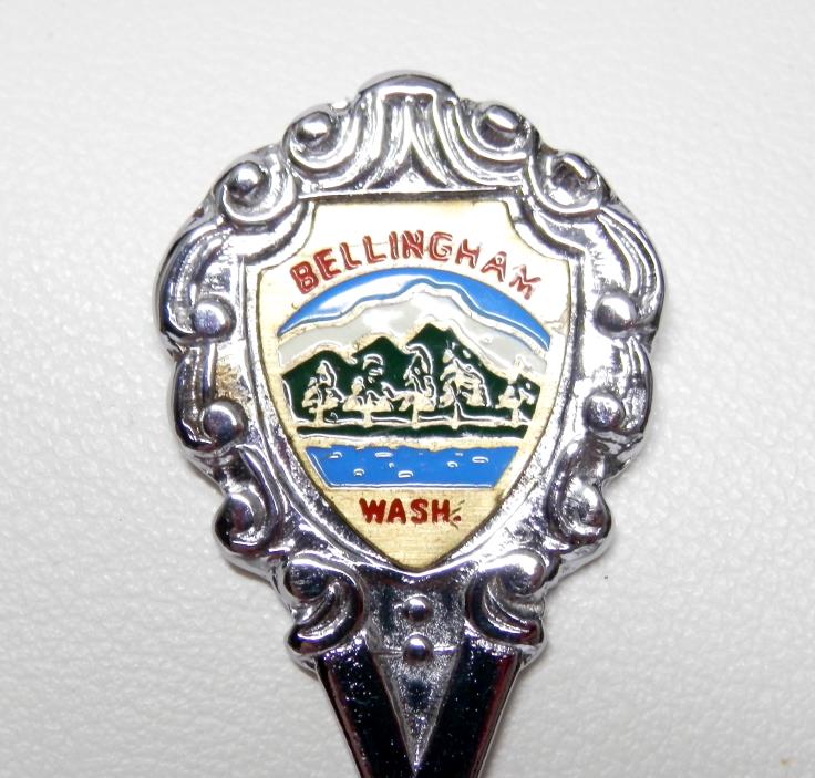 Vintage Bellingham Washington Souvenir Spoon Mt Baker Bellingham Bay 4.5