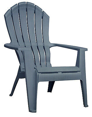 ADAMS MFG CO RealComfort Adirondack Chair, Ergonomic, Resin, Bluestone