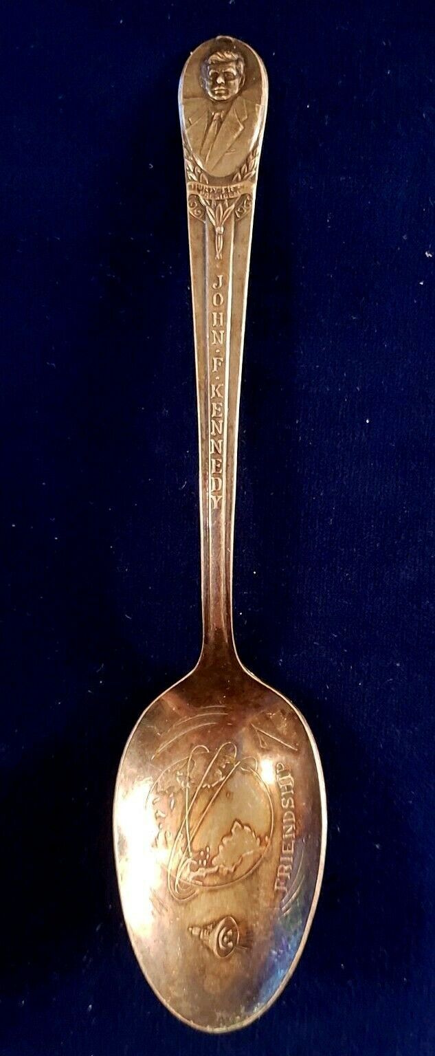Vintage Wm Rogers John F. Kennedy Friendship 7 Presidential Souvenir Spoon