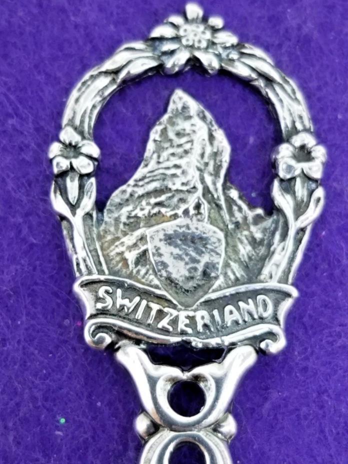 VINTAGE COLLECTOR SWIZERLAND SOUVENIR SPOON R SILBERT SILVER PLATE