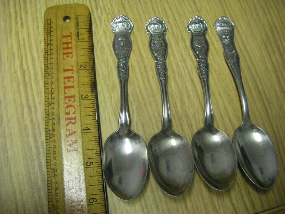 Lord Fisher, Earl Kitchener, Quebec & Ontario Souvenir Collectable Spoons Lot