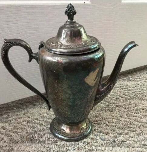 Vintage Primrose Rogers & Bro Silver Plated Coffee Tea Pot #2301