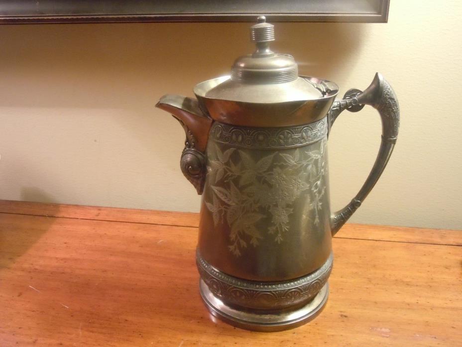 Antique Heavy Middletown QuadPlated Hot Water Table Pot / Coffee Pot