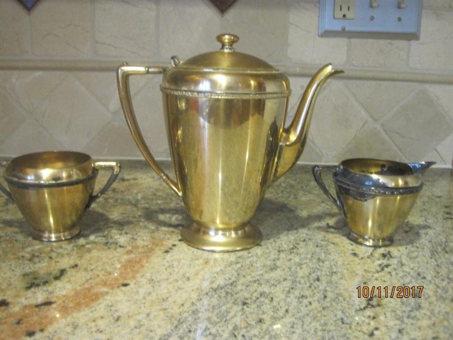 Silverplate Tea Set, 1930's Vintage, Wilton EPNS