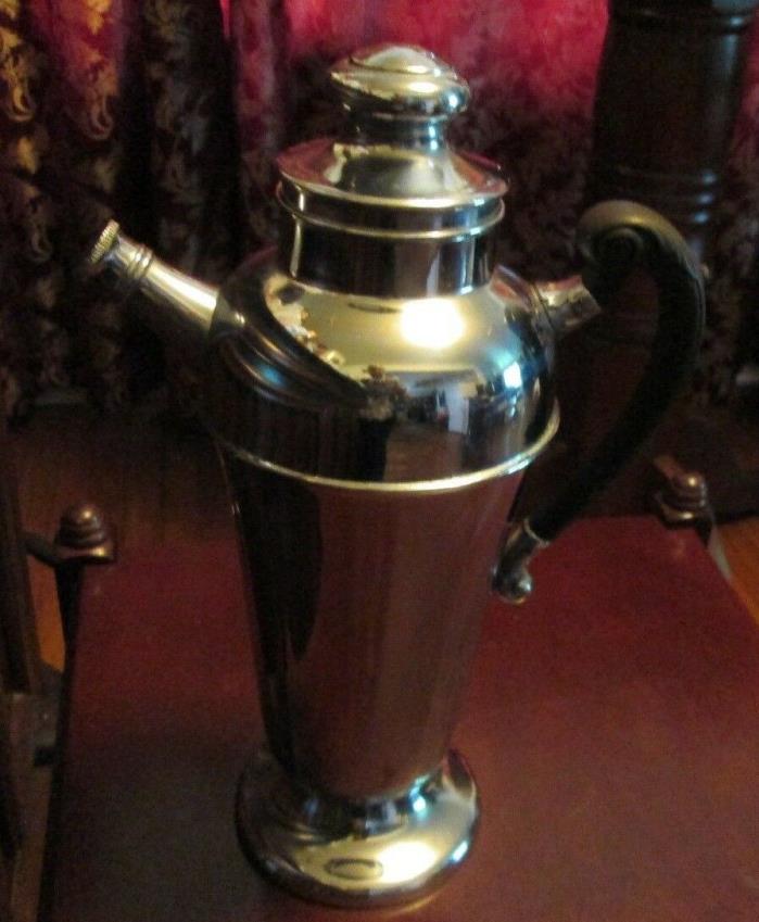 Vintage Chromium Plated Teapot Coffeepot Server LB London & Brighton