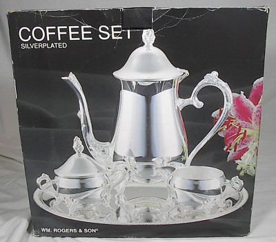 William Rogers 4pc Silverplated coffee/tea set #5002, in Original Box