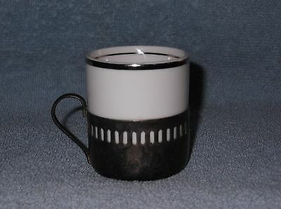 Bellini Brasil Silver Plate Vintage Espresso Cup w/Silver Trim