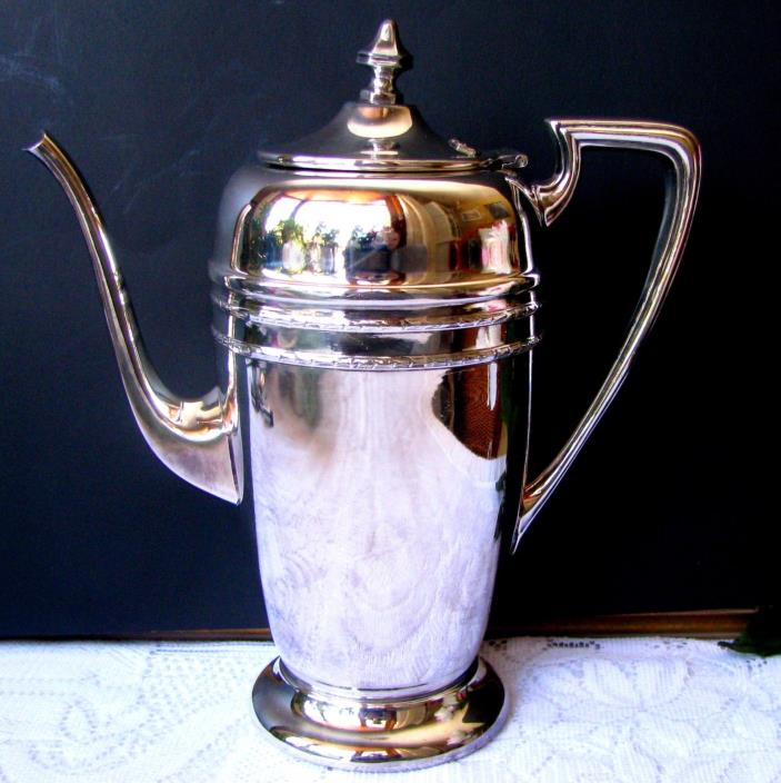 Victorian Plate Silverplate Tea Pot Art Deco Coffee Pot Circa 1930s Toronto