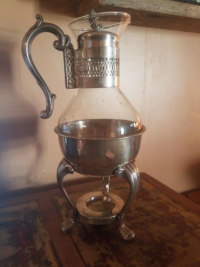 FB Rogers Silver Co 1940's Tea Coffee Warmer Carafe Stamped Silverplated