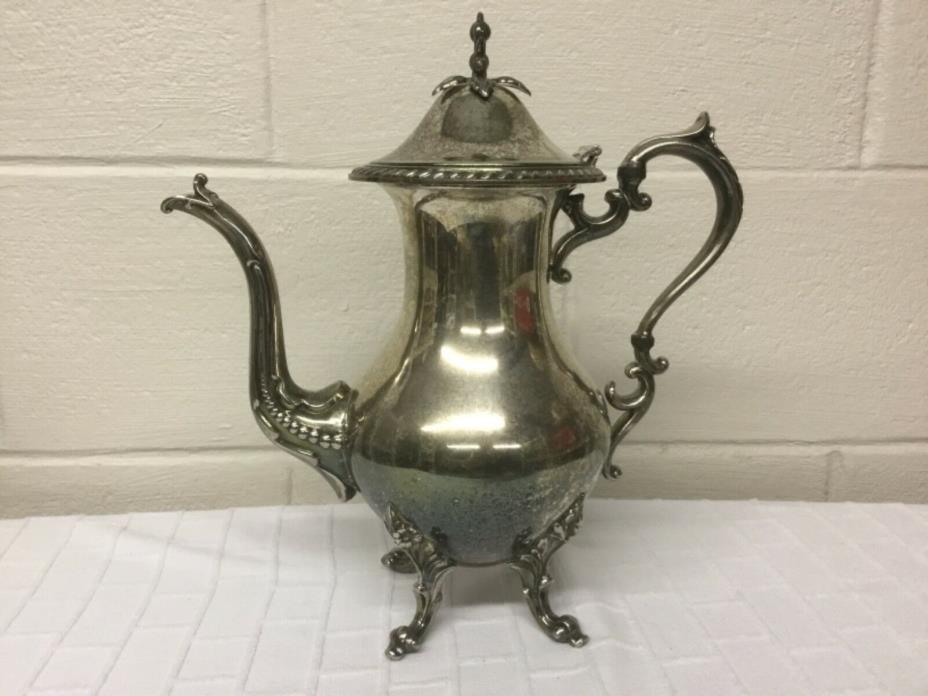 VINTAGE SILVER ON COPPER TEA POT WITH HALLMARKS early 1900’s