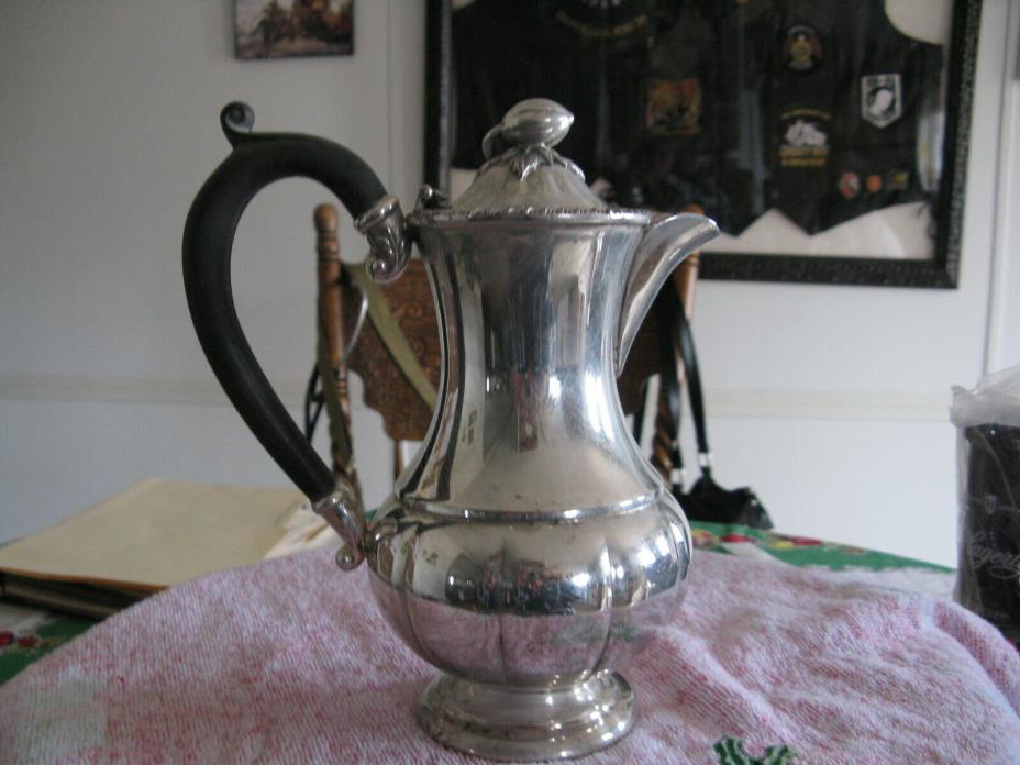 Viking Plate silver-plate teapot with black resin handle 71/2 in tall