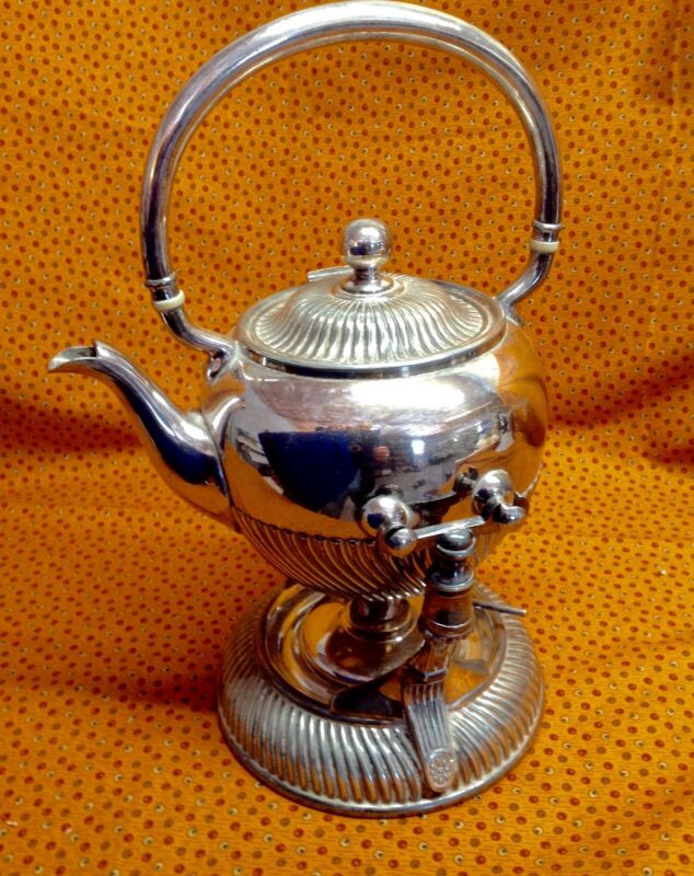 Victorian Tilting Tea Pot on Stand with Burner 1890’s