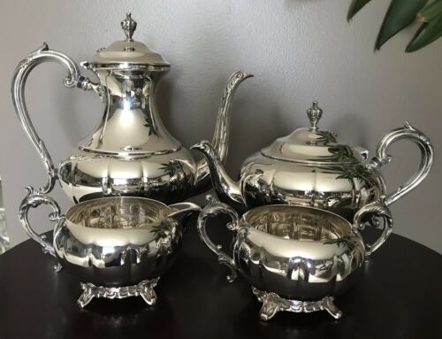 W.A  Rogers Four Piece Silver Plated Teapot Set