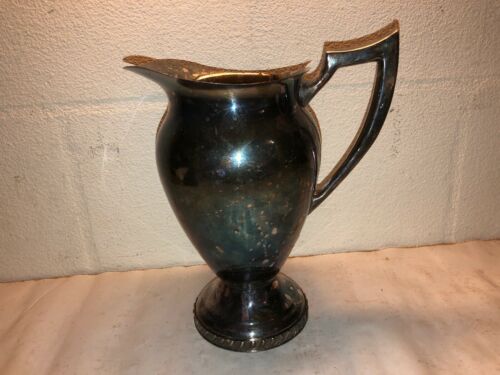 ANTIQUE SHEETS R S COM    # 1607 SILVER PLATE WATER PITCHER .