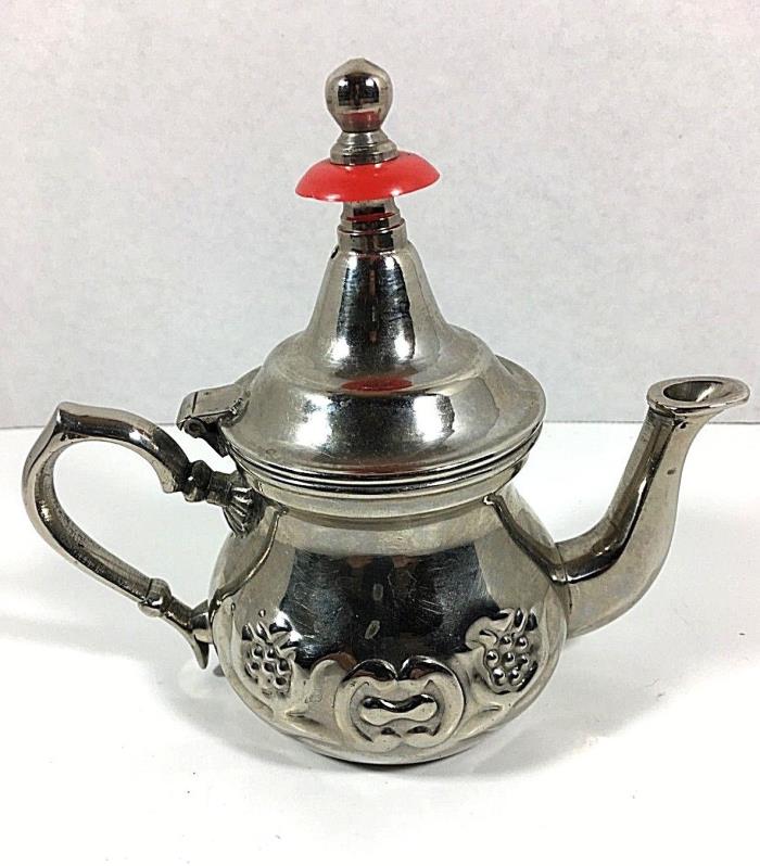 Vintage Silver Plated Single Server Fatima Tea Pot