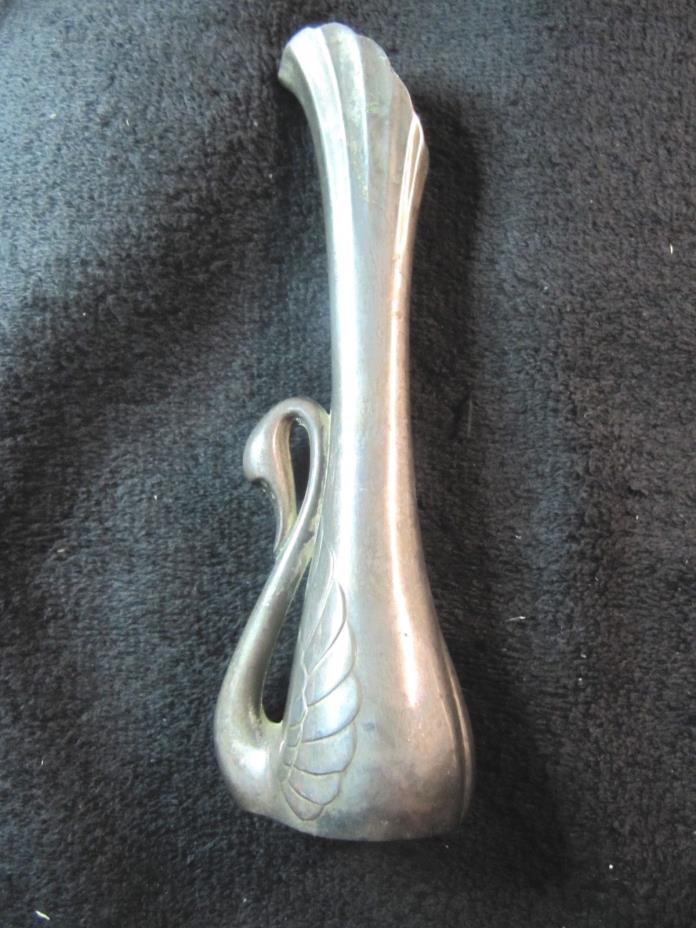 SWAN SHAPED SILVER PLATED BUD VASE  ESTATE FIND, NO RESERVE